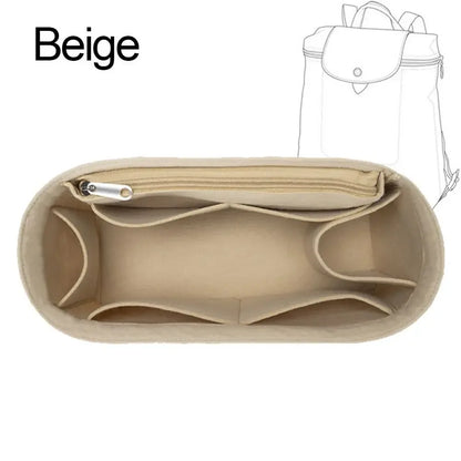 Soft Pouch Organizer Felt Insert Bag Inner Bag Handbag Insert Bag Purse LinerFor Longchamp Le Pliage Backpack Bag