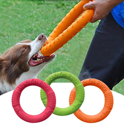 Durable Orange Dog Toy Flying Disc, EVA Rubber, Interactive Fetch Ring, Pet Exercise Accessory, Safe Flexible Design, Easy Grip, Outdoor Training, Perfect for Active Dogs