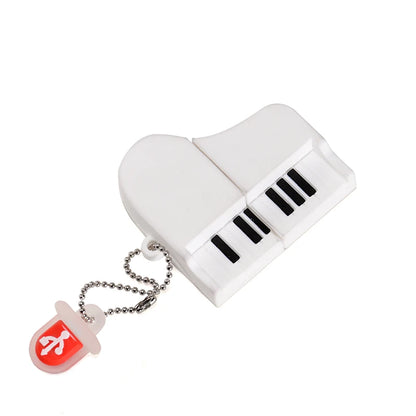Musical Instrument USB Flash Drive 64GB/32GB/128GB Silicone Pen Drive, Piano Guitar Violin Design, USB2.0 Memory Stick for Data Storage and Transfer