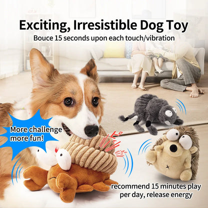 Interactive Plush Dog Toy Ball, Battery-Operated, Soft Fleece, Chew & Fetch, Ideal for Small Dogs & Puppies, Durable Pet Entertainment, Mental Stimulation & Exercise