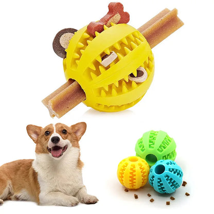B0FGDGRW98 Natural Rubber Pet Dog Toys Dog Chew Toys Tooth Cleaning Treat Ball Rubber Ball Pet Cleaning Teeth Grinding Leakage Ball Dog Toy