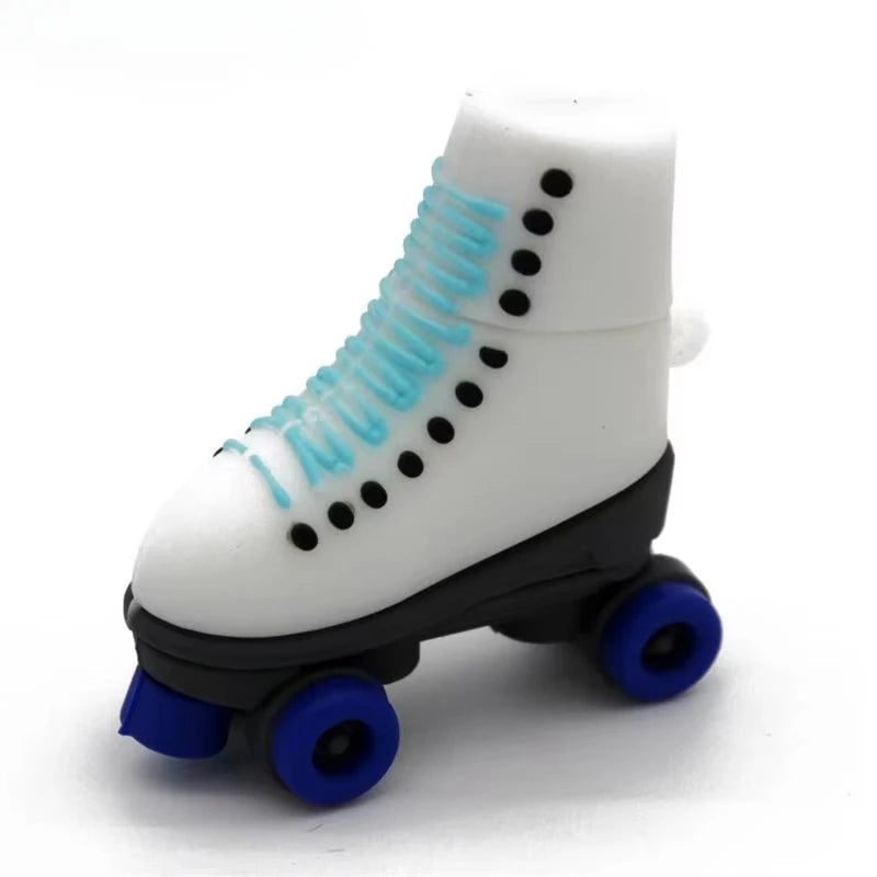 creative usb flash drive roller skate shoe design 4gb-128gb memory stick for laptops, pcs, cars, tvs | unique gift for kids, weddings, business, and photography
