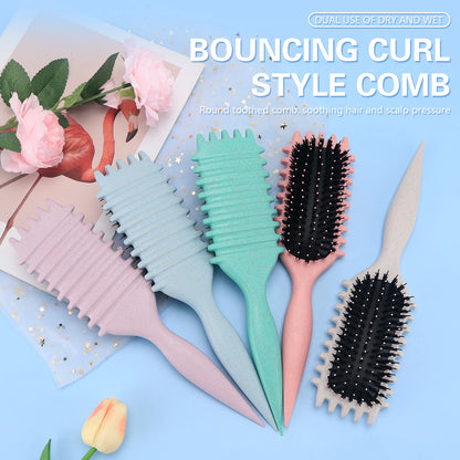 B0CZQYDWFR Salon Styling Curly Hair Styling Brush Curl Hair Brush for Combing and Shaping Men's and Women's Curls Reduce Pulling Tools
