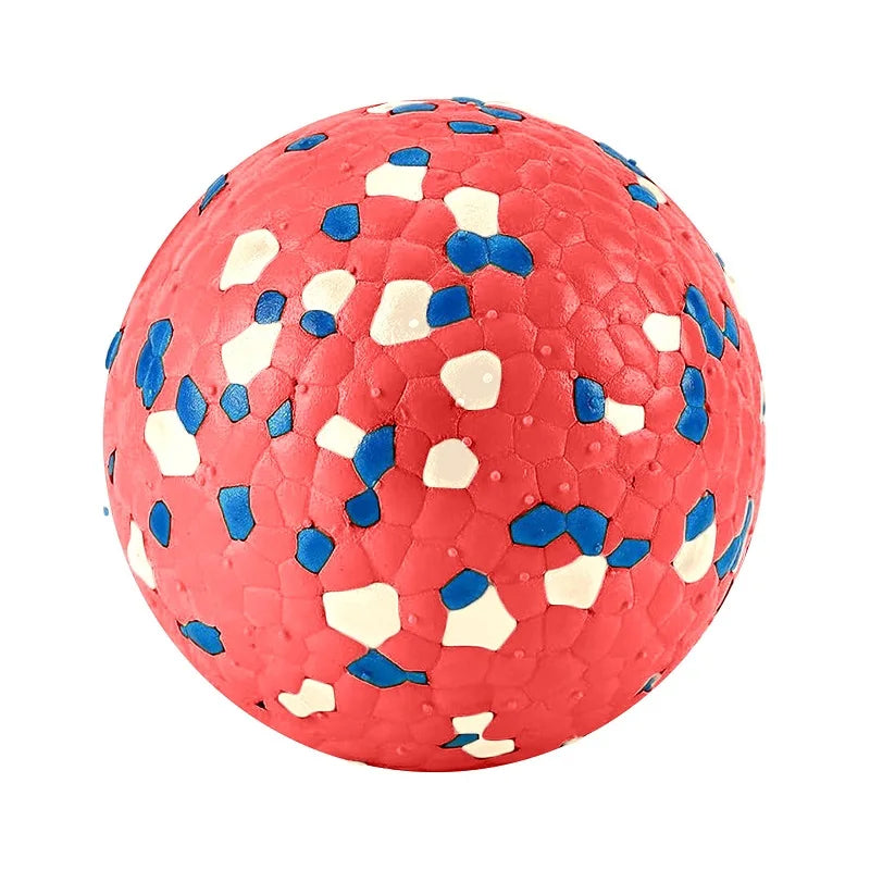rubber dog chew toy ball - bite resistant, durable, non-toxic molar teething aid, ideal for medium and large dogs, interactive play, safe for indoor and outdoor fun