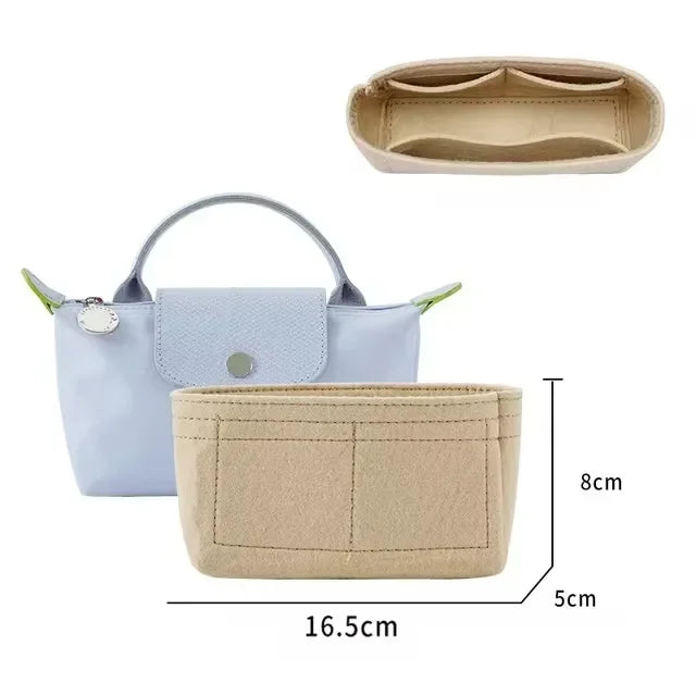 lightweight purse organizer insert for longchamp mini original series bag silk and dupontpaper handbag inner for luxury bags