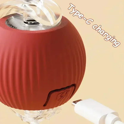 5.122 red B0DP4PZ8KH Automatic Rolling Ball Interactive Ball Cat Toys Pet Supplies Electric Dog Training Cat Teaser simulated Rat Rechargeable