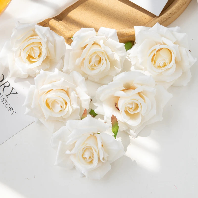 100pc 10cm silk artificial roses for weddings, home decor, crafts, floral arrangements, ideal for parties, garden decoration, versatile indoor and outdoor use