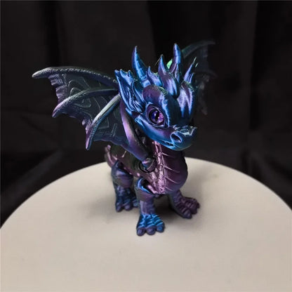 High Quality 3D Printed Small Flying Dragon Movable Figure for Desk Decor