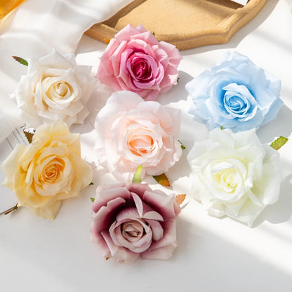 100PC 10CM Silk Artificial Roses for Weddings, Home Decor, Crafts, Floral Arrangements, Ideal for Parties, Garden Decoration, Versatile Indoor and Outdoor Use