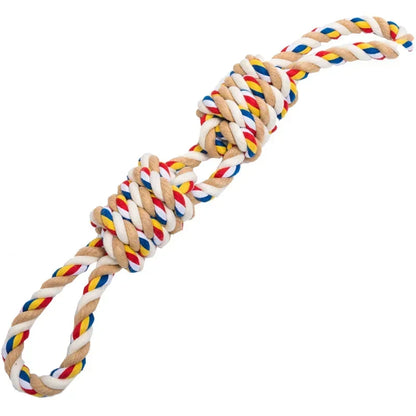 Extra Large 42-Inch Dog Rope Toy, 6 Knots, Durable Linen, Ideal for Aggressive Chewers, Interactive Tug and Fetch, Safe and Strong for Puppies to Adult Dogs