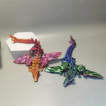1 PC 3D Printed Dragon Crystal Flying Dragon Wing Movable Ornament 20cm/45cm