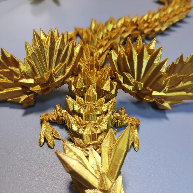 1 pc 3d printed dragon crystal flying dragon wing movable ornament 20cm/45cm