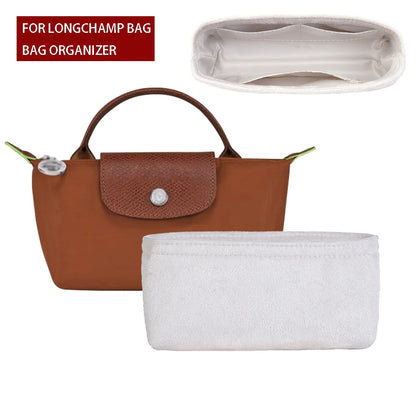 Bag Organizer For Longchamp Mini Bag Storage Bag The Liner Bag Felt Flannel Purse Insert Handbag Liner Bag