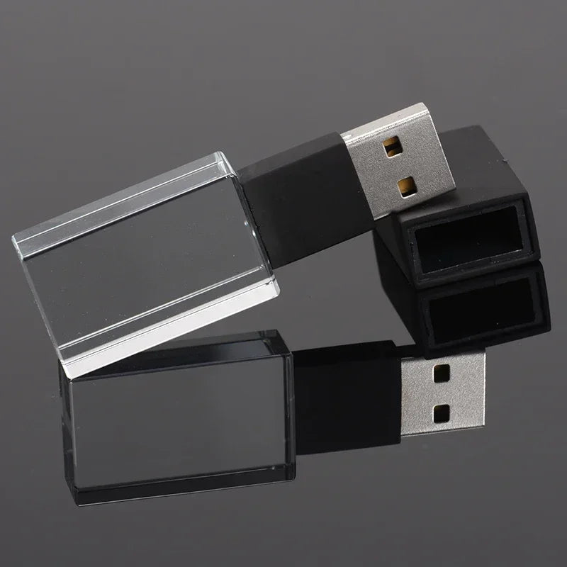 10 pcs lot golden crystal usb flash drive 128gb 64gb memory stick wedding gifts free logo custom 3d laser engraving u disk portable storage pen drive