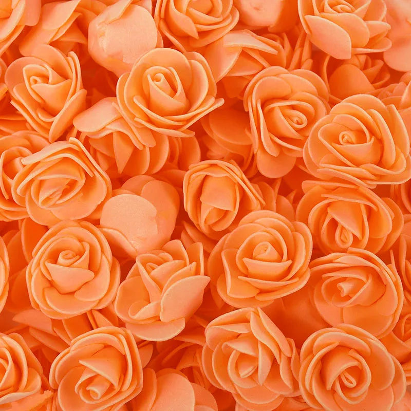 artificial foam rose flowers, 100/300pcs 3cm, diy craft supplies for wedding, valentine's day, bridal shower, home decor, indoor floral arrangements