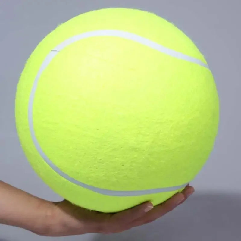 large plush tennis ball toy for dogs, interactive fleece chew & training aid, durable exercise & play, 7/8/9.5 inch, great for indoor & outdoor pet fun