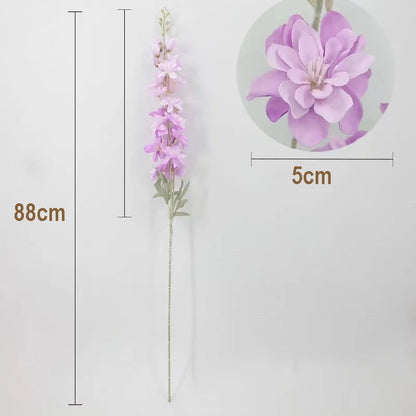 Silk Delphinium Artificial Flower Bouquet for Home Wedding Hotel Decoration - Elegant Indoor Floral Arrangement for Anniversary, Baby Shower, Housewarming, Birthday Celebrations