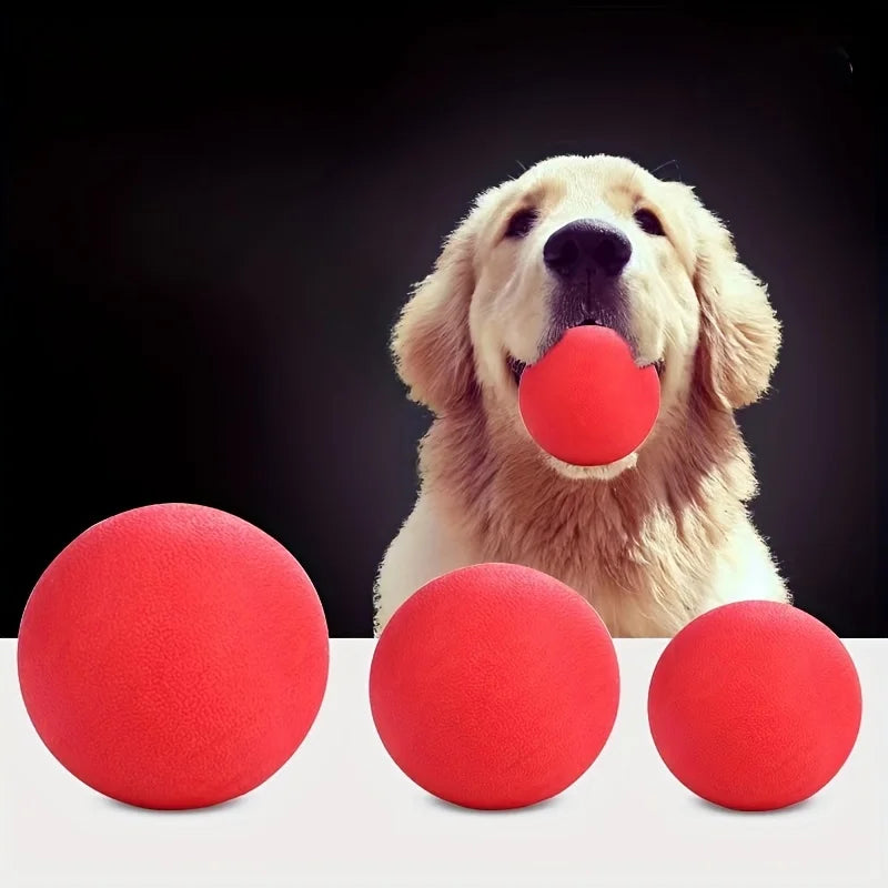 rubber dog chew ball toy - dental care, safe play for puppies & adult dogs, durable & fun, supports healthy teeth & gums, lightweight fetch toy for indoor & outdoor use