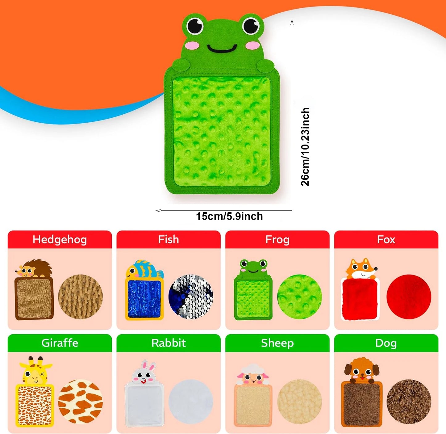 b0d7p51gsh 9.53 felt sensory mats for autistic children cartoon animal cognition tiles textured pads developmental preschool education toys