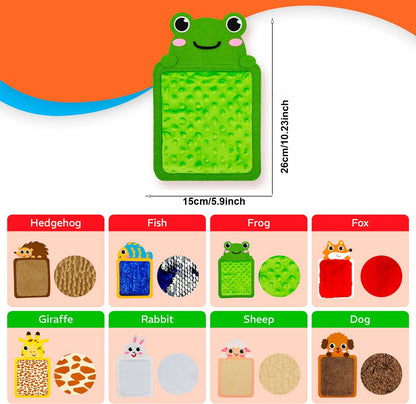 B0D7P51GSH 9.53 Felt Sensory Mats for Autistic Children Cartoon Animal Cognition Tiles Textured Pads Developmental Preschool Education Toys