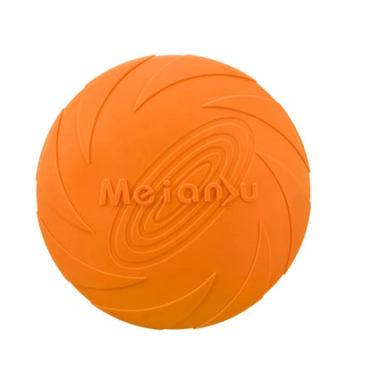 7" Rubber Dog Flying Disc, Fetch Toy for Outdoor Fun, Floatable and Lightweight, Bright Colours, Ideal for Training and Play on Water and Land