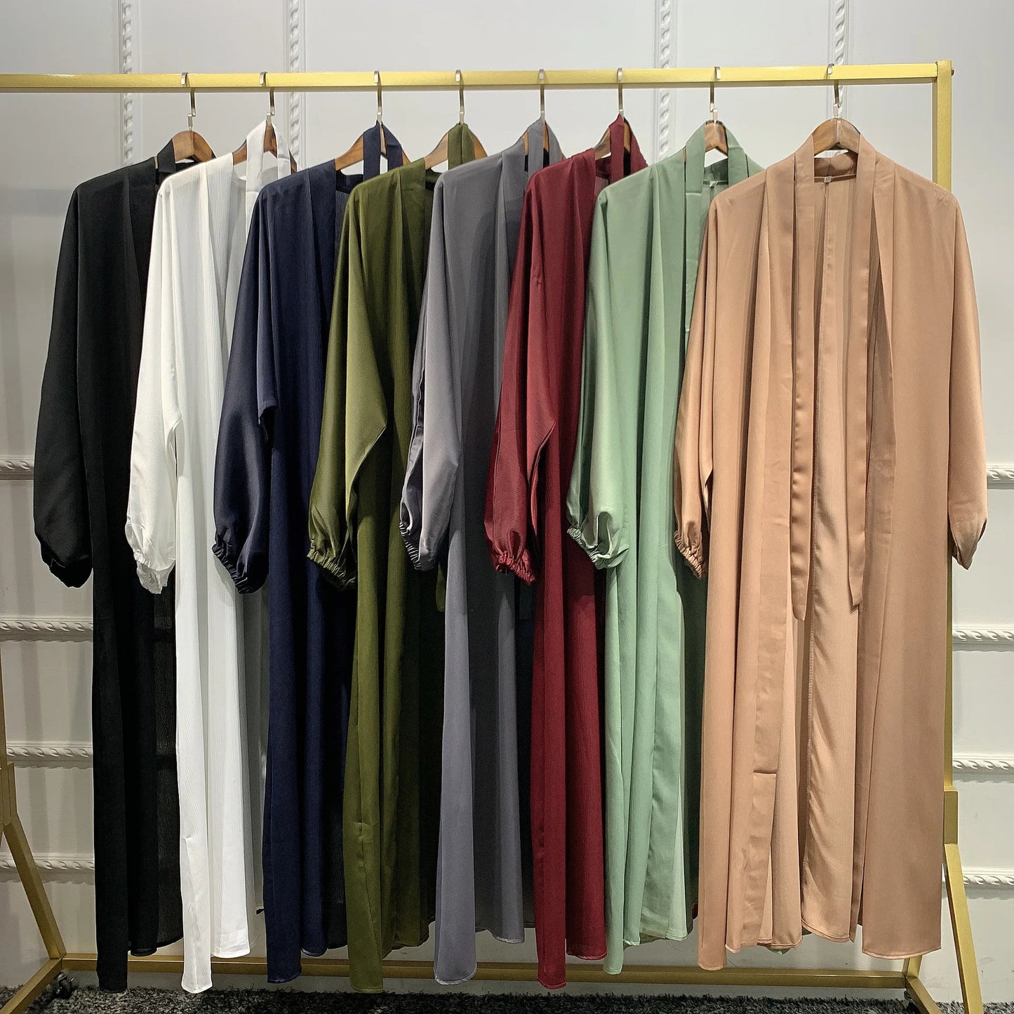 prayer clothes women satin cardigan robe islamic long-sleeved dress 2024 - modest fashion, comfortable fit, ideal for daily wear and special occasions