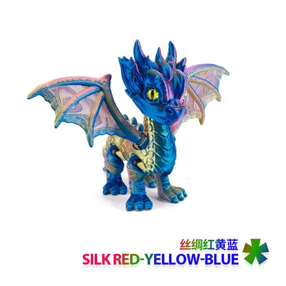 3D Dragon Rotatable Articulated Dragon Kid Gifts Realistic Statue Decor