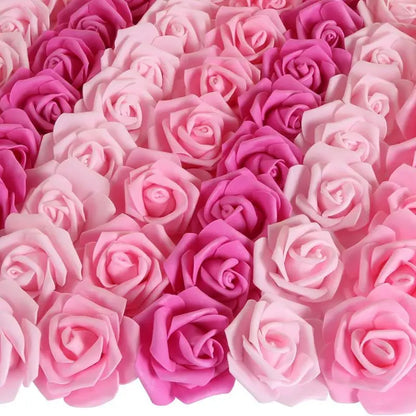 Artificial Rose Flower Heads 7CM | Wedding Party Home Decor | Garden DIY Crafts | 10/20/50 Pack | Anniversary Birthday Housewarming Event Decoration