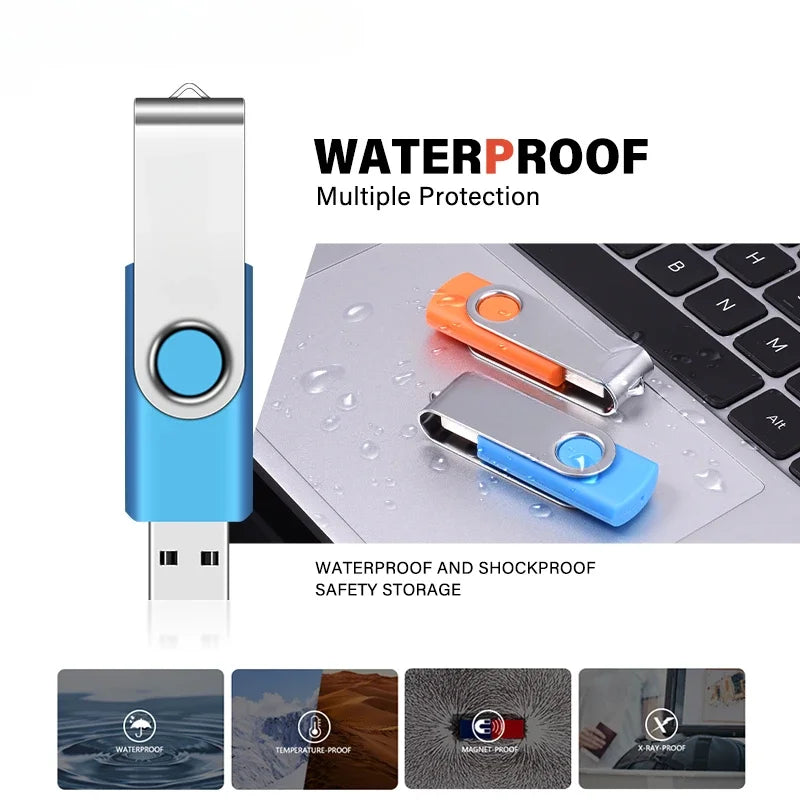 usb flash drive 128gb/64gb/32gb/16gb/8gb/4gb memory stick - high speed, colourful, portable storage for laptop, pc, tv - creative business gift keychain