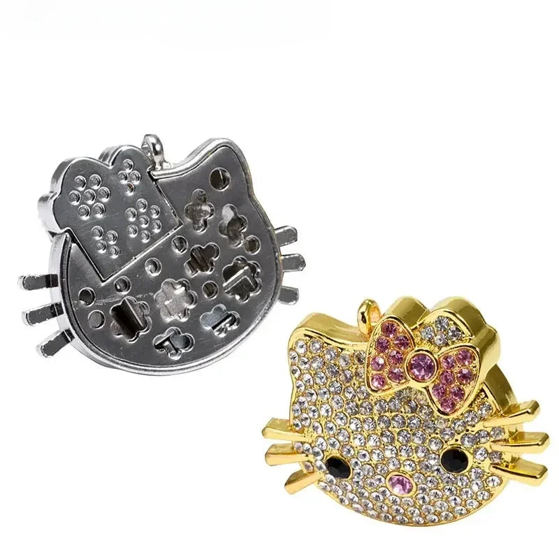 cartoon usb flash drive crystal memory stick 128gb/64gb/32gb/16gb/8gb, cat design usb 2.0, silvery/golden, stylish portable storage for computer and laptop, ce certified