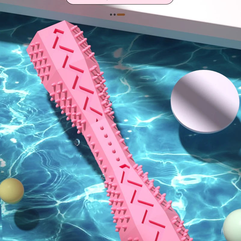 durable hexagonal dog chew toy stick for teeth cleaning, interactive pet chew, bite-resistant, suitable for all dog sizes, promotes healthy gums and exercise