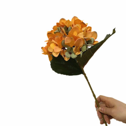 Artificial Hydrangea Flower Branch 44cm, Colourful Silk Plastic Decoration for Weddings, Anniversaries, Home & Hotel Decor, Indoor Use, Various Colours Available
