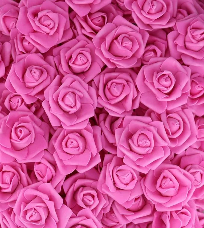 artificial soft foam rose heads - pe material blooms for wedding, party, home decor, diy crafts, floral arrangements, baby showers, indoor use, white & pink petals