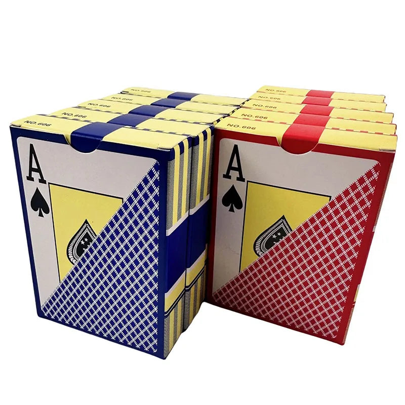 2 sets/lot classic poker cards big typeface plastic waterproof game cards - durable, easy to read, perfect for family game nights and parties, ideal for all skill levels