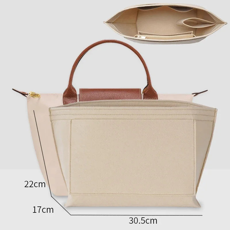 classic dumplings bag liner bag organizer for longchamp mini bag storage bag the liner bag felt purse insert handbag liner bags