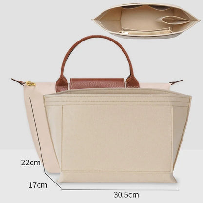 Classic Dumplings Bag Liner Bag Organizer For Longchamp Mini Bag Storage Bag The Liner Bag Felt Purse Insert Handbag Liner Bags
