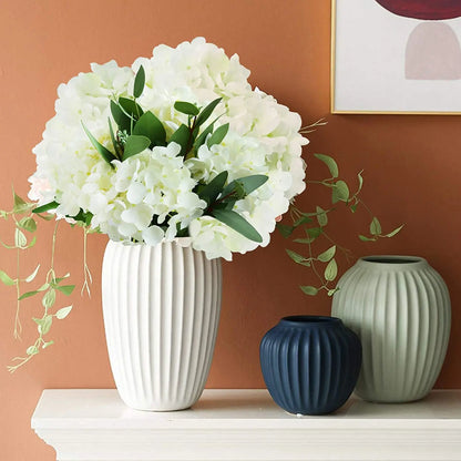 Silk Hydrangea Artificial Bouquet, Decorative Floral Arrangements, Pink White Blue Purple Blooms for Bridal Shower, Indoor Wedding Centerpieces, Home Decor