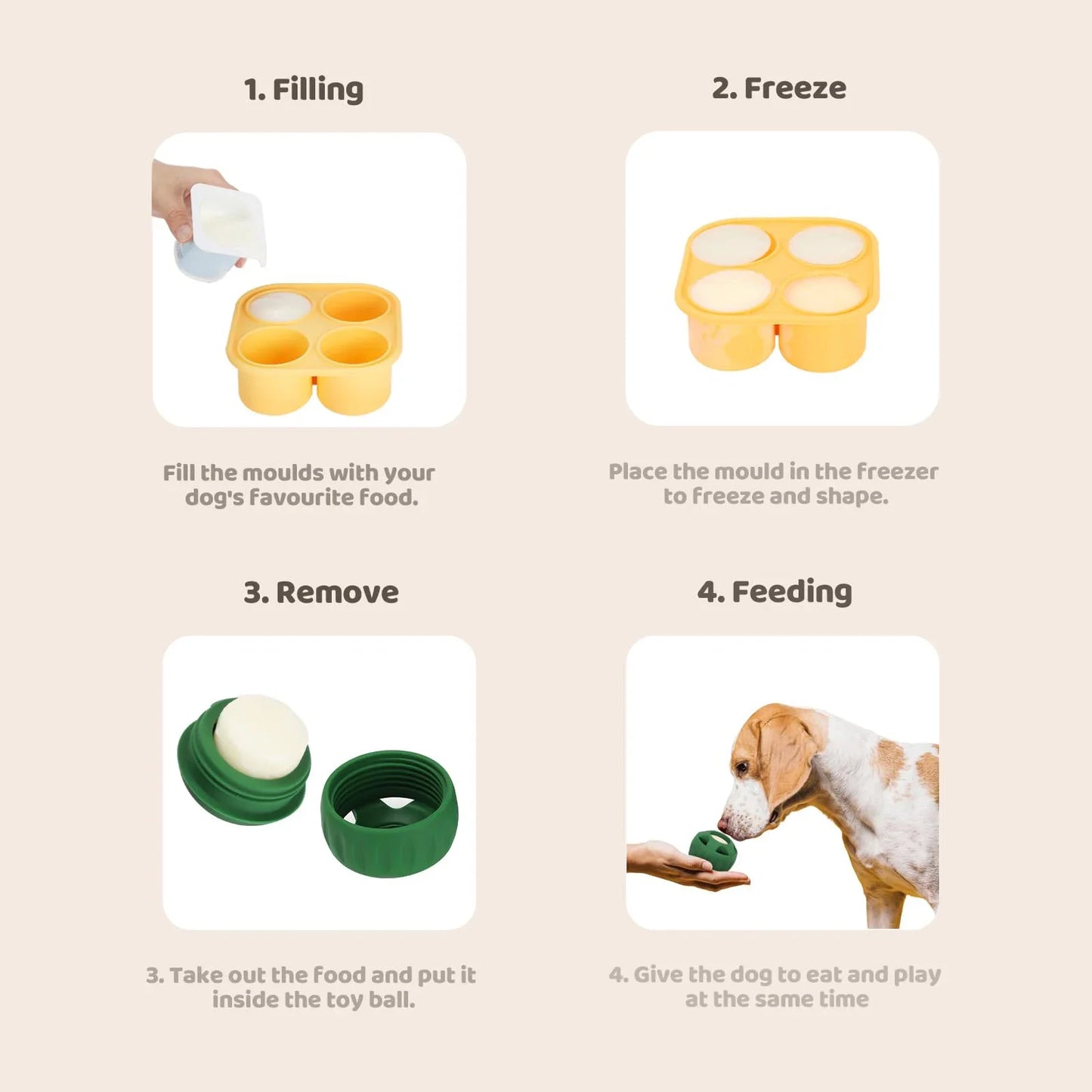 durable pet chew toy set - fillable rubber treat holders - dog teething toys for anxiety relief - cooling summer play for puppies and adult dogs