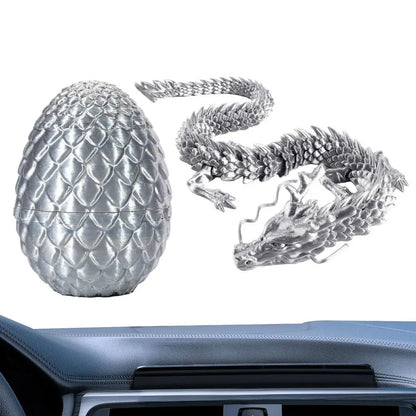 Crystal Dragon Action Figures 3D Printed Articulated Dragon With Egg Dinosaur Christmas Fidget Toy For Girls Kids Easter Basket