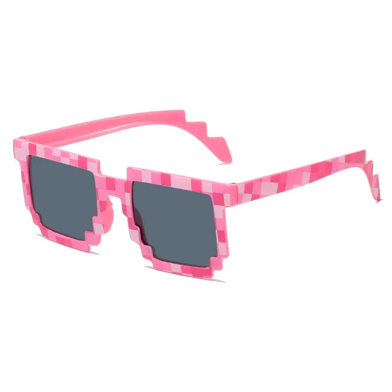new fashion sun glasses hot sale sunglasses creeper glasses novelty mosaic funny goggles boys girls pixel eyewear for party and outdoor fun