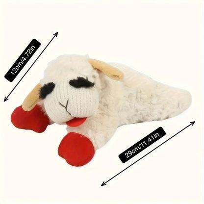 Soft Fleece Squeaky Dog Toy for Medium Breeds | Durable Plush Lamb & Alpaca Design | Gentle Chew Entertainment | Indoor & Outdoor Pet Play | Ready-to-Gift