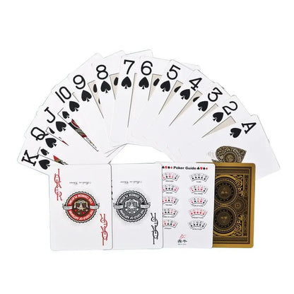 24K Gold Silver PVC Full Plastic Playing Cards Waterproof Durable Poker Set for Game Nights, Parties, and Magic Tricks - Premium Quality, Lightweight and Easy to Shuffle