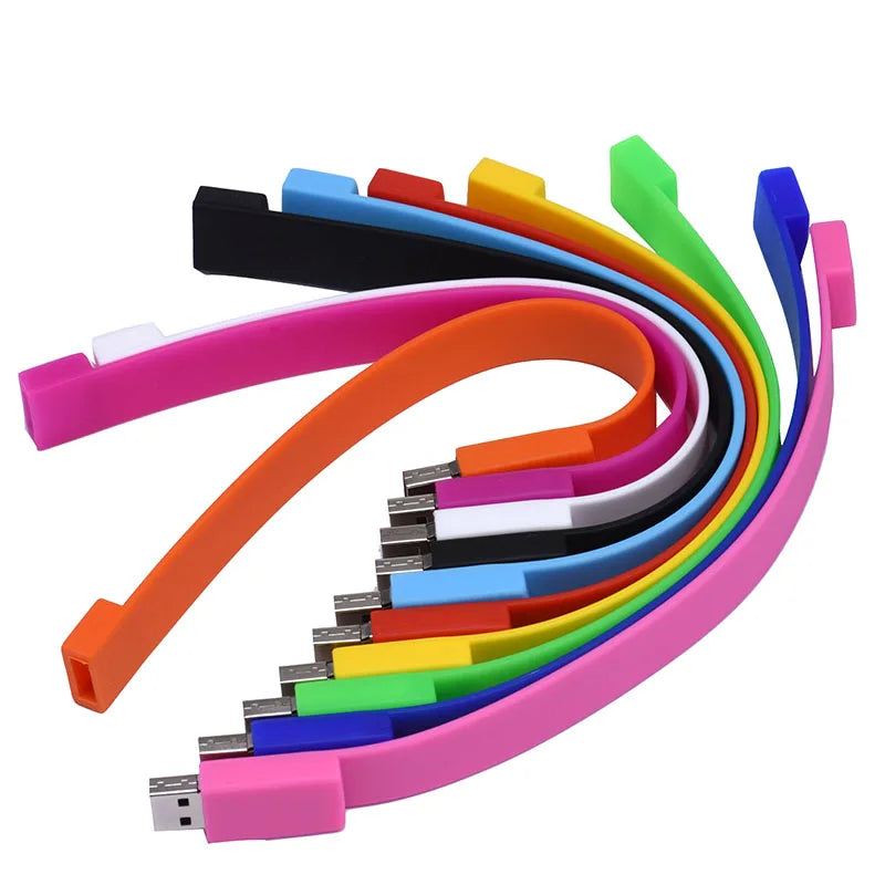 usb flash drive bracelet 64gb wristband memory stick, creative waterproof silicone pen drive for data storage and transfer, black
