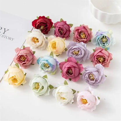 Artificial Silk Peony Flower Heads 40/80pcs for DIY Wedding Decor, Home Vase Arrangement, Bridal Wreaths, Party Centrepieces, Baby Shower, Indoor Decorations