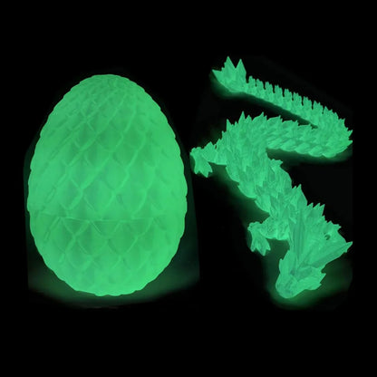 1set 3D Printed Dragon Egg With Dragon Figurine Funny Gift Room Decor