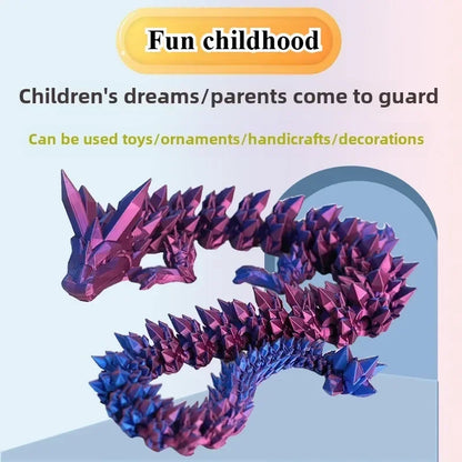 1PCS 3D Printed Dragon Egg Full Joint Model Movable Jewelry Toy Game