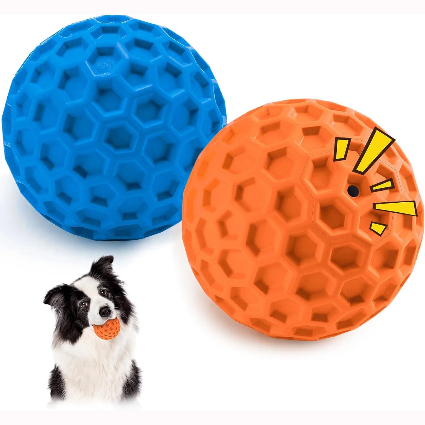 durable dog ball set, non-toxic rubber chew toys for aggressive chewers, teething puppies, fetch, interactive play, easy-to-clean pet balls for active playtime