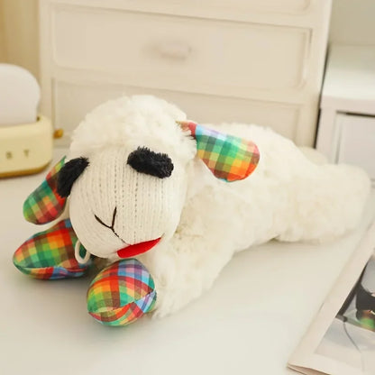 Soft Fleece Squeaky Dog Toy for Medium Breeds | Durable Plush Lamb & Alpaca Design | Gentle Chew Entertainment | Indoor & Outdoor Pet Play | Ready-to-Gift