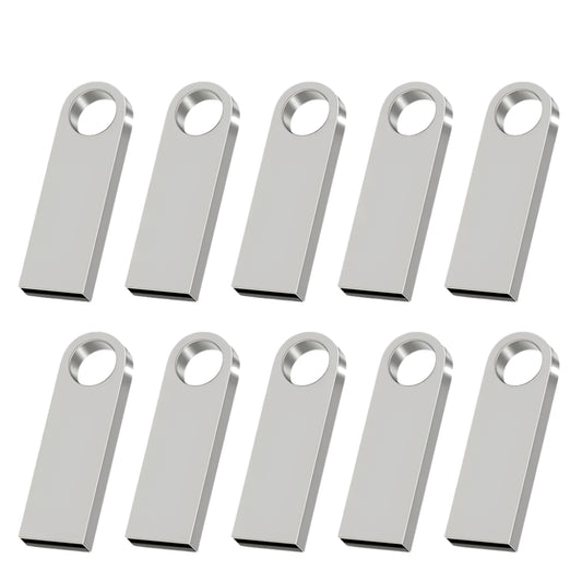 10 PCS LOT Mini Metal USB Flash Drive 128GB Creative Business Gift Memory Stick 64GB Real Capacity Pen Drive 32GB Golden U Disk