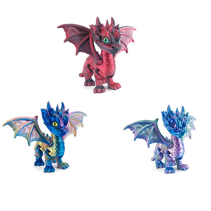 3D Printed Dragon Fidget Toy Articulated Demon Figurine Statue Gift